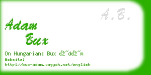 adam bux business card